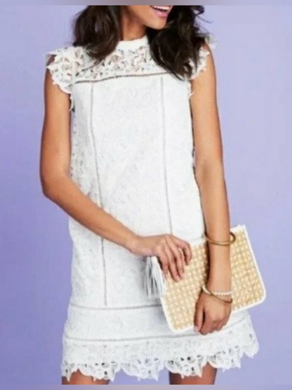 Vineyard Vines Lace Shift Dress white NWT size 6